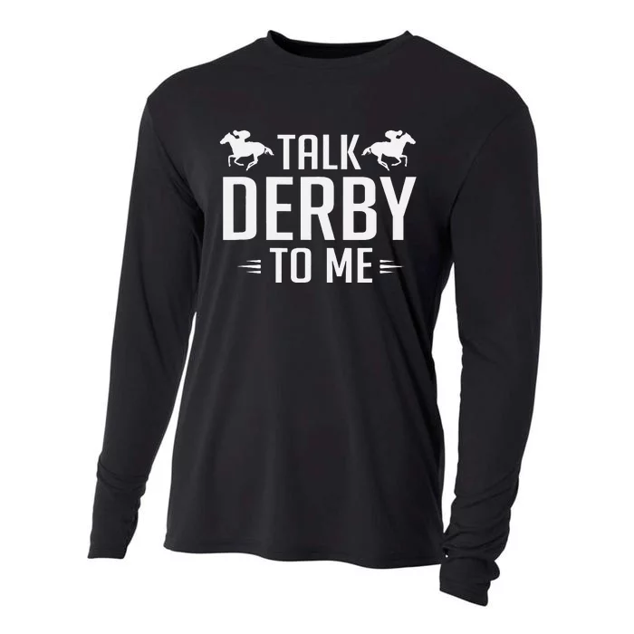 Funny Talk Derby To Me Horse Racing equestrian Cooling Performance Long Sleeve Crew