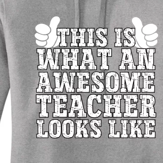 Funny Teachers Design Thanksgiving Xmas Teacher Appreciation Cool Gift Women's Pullover Hoodie