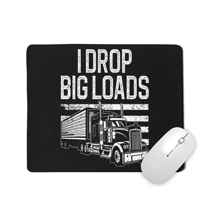 Funny Trucker Design For  Semi Truck Driver Lover Mousepad