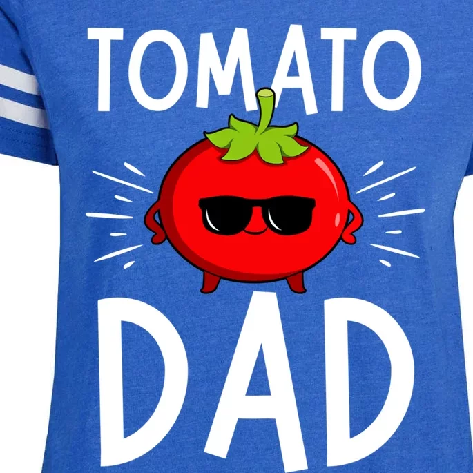 Funny Tomato Dad King Vegetable Fathers' Day Gardener Gift Enza Ladies Jersey Football T-Shirt