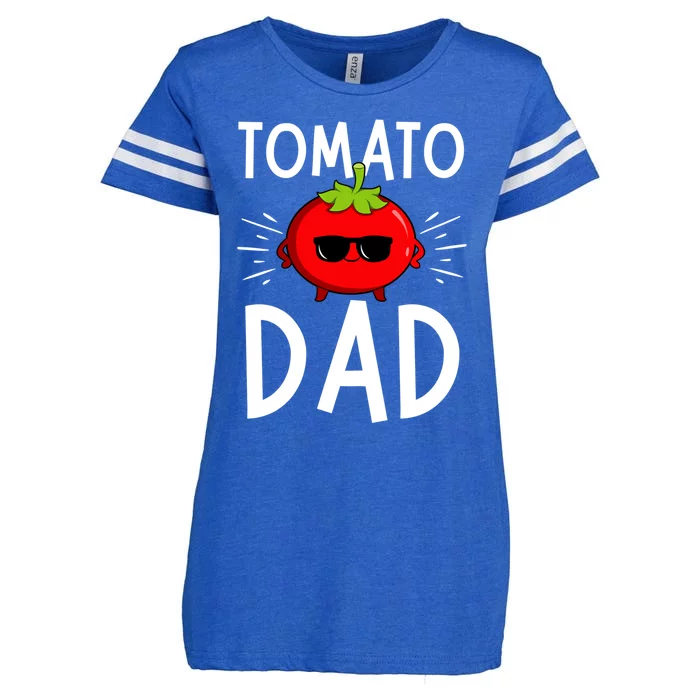 Funny Tomato Dad King Vegetable Fathers' Day Gardener Gift Enza Ladies Jersey Football T-Shirt