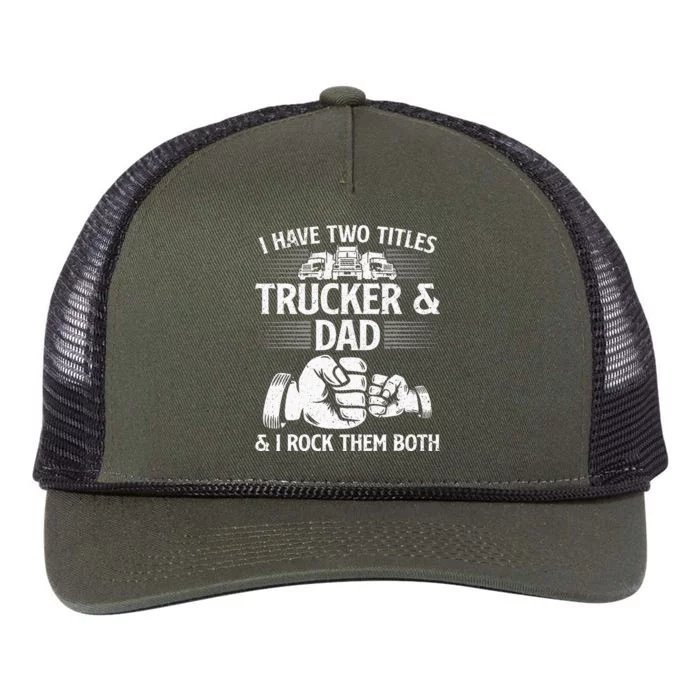 Funny Truck Driver Art Dad Trucker Men Truck Driving Lover Retro Rope Trucker Hat Cap