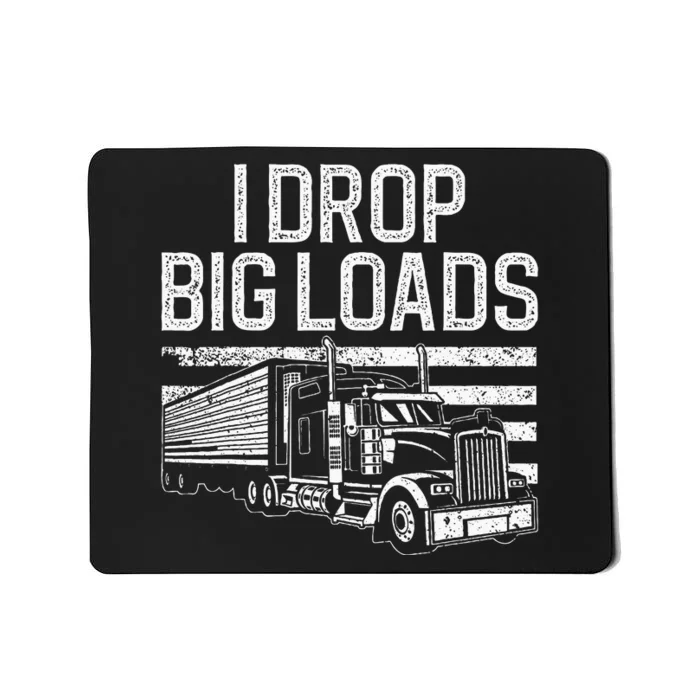 Funny Trucker Design For Men Women Semi Truck Driver Lover Mousepad