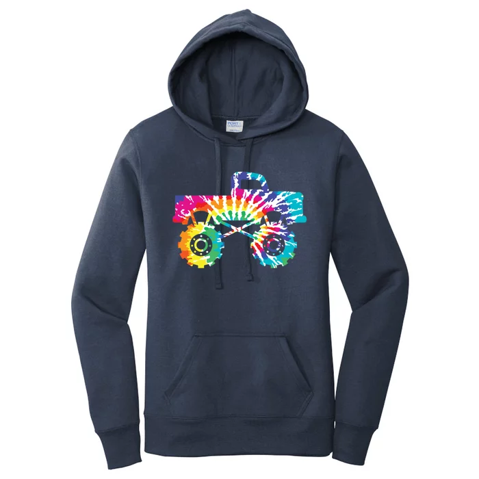 Fun Tie Dye Extreme Mudding Monster Truck 4 Wheel Drive Gift Women's Pullover Hoodie