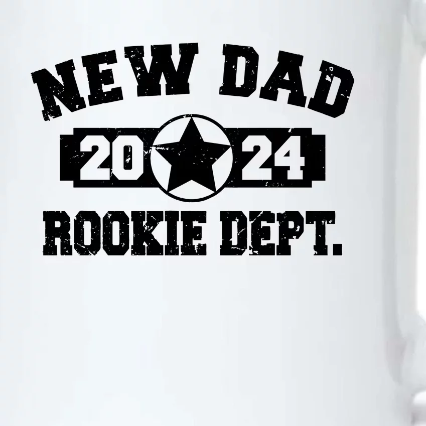 First Time Dad Est 2024 Rookie Dept Black Color Changing Mug