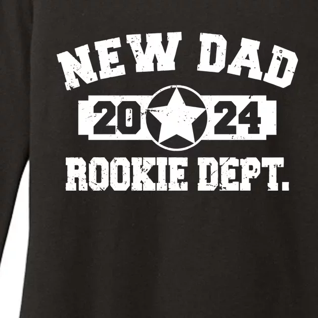 First Time Dad Est 2024 Rookie Dept Womens CVC Long Sleeve Shirt