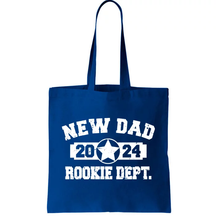 First Time Dad Est 2024 Rookie Dept Tote Bag