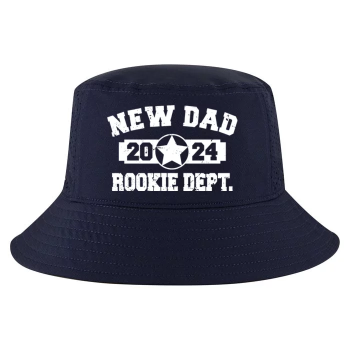 First Time Dad Est 2024 Rookie Dept Cool Comfort Performance Bucket Hat