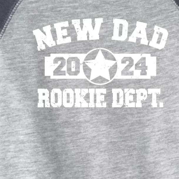 First Time Dad Est 2024 Rookie Dept Toddler Fine Jersey T-Shirt