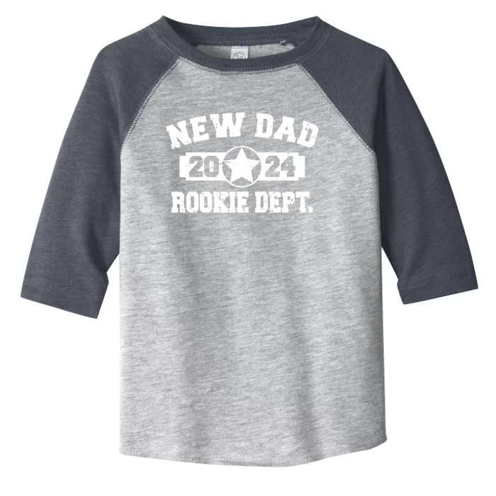 First Time Dad Est 2024 Rookie Dept Toddler Fine Jersey T-Shirt