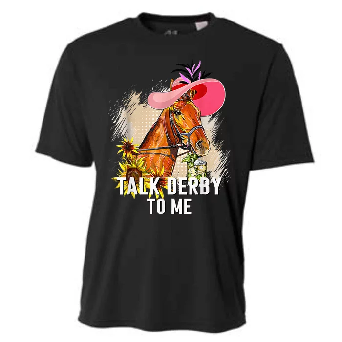 Funny Talk Derby To Me Horse Racing Cooling Performance Crew T-Shirt