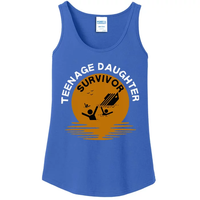 Funny Teenage Daughter Survivor Mom Ladies Essential Tank