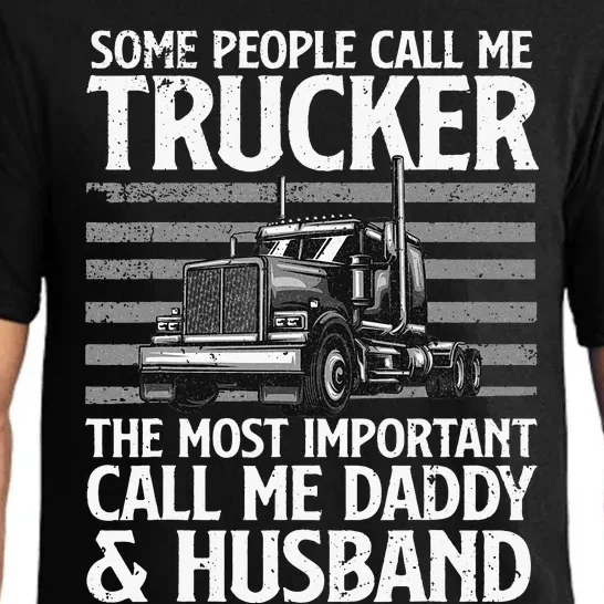 Funny Truck Driver Dad Trucker Trucking Lover Pajama Set