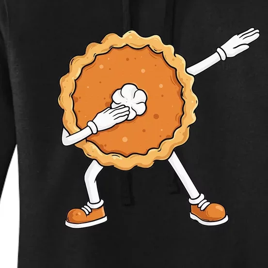 Funny Thanksgiving Dabbing Pumpkin Pie Women's Pullover Hoodie