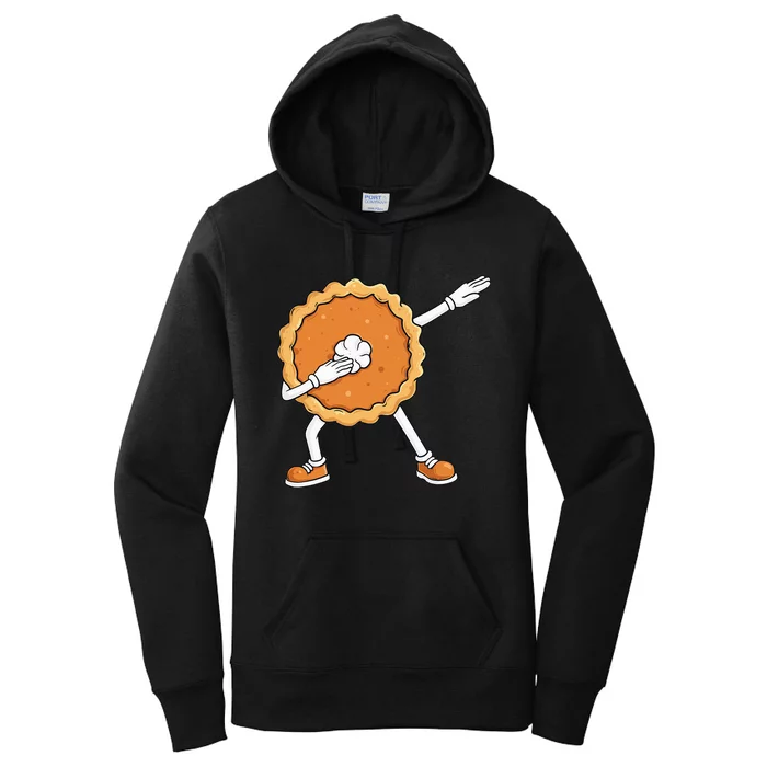 Funny Thanksgiving Dabbing Pumpkin Pie Women's Pullover Hoodie