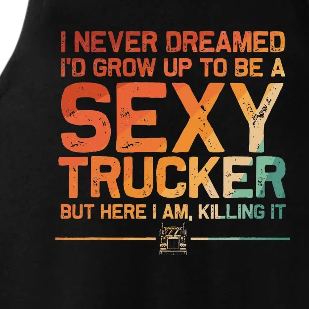 Funny Truck Driver Design For Trucker Trucking Lover Ladies Tri-Blend Wicking Tank