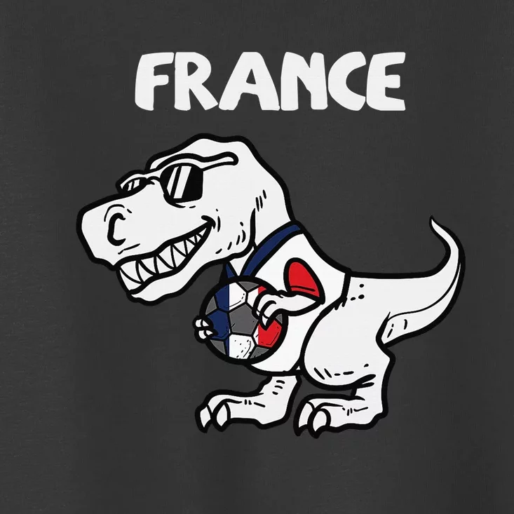 France Trex Dino French Flag Soccer Fan Toddler T-Shirt