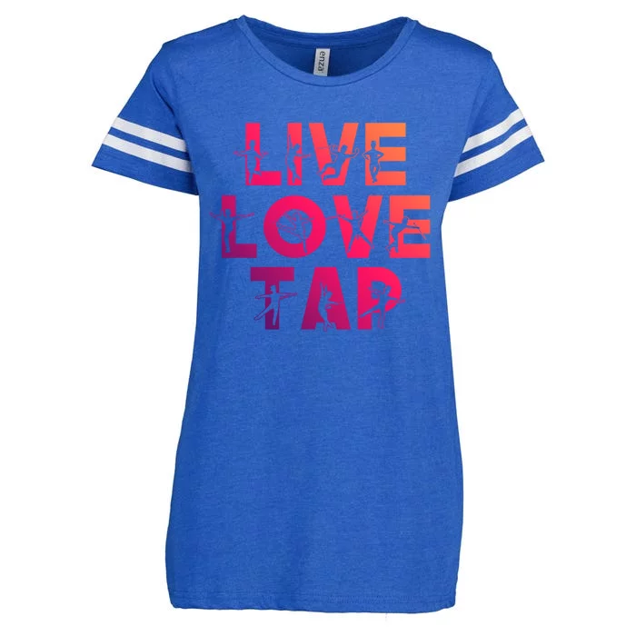 Funny Tap Dancing Design Live Love Tap Dance Gift Cool Gift Enza Ladies Jersey Football T-Shirt