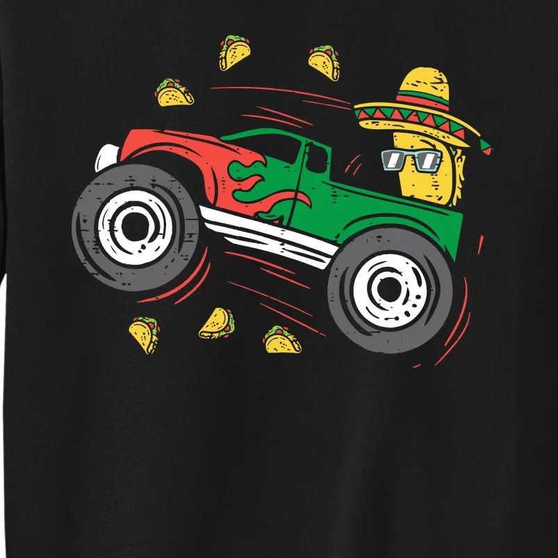 Funny Taco Driving Monster Truck Sweatshirt