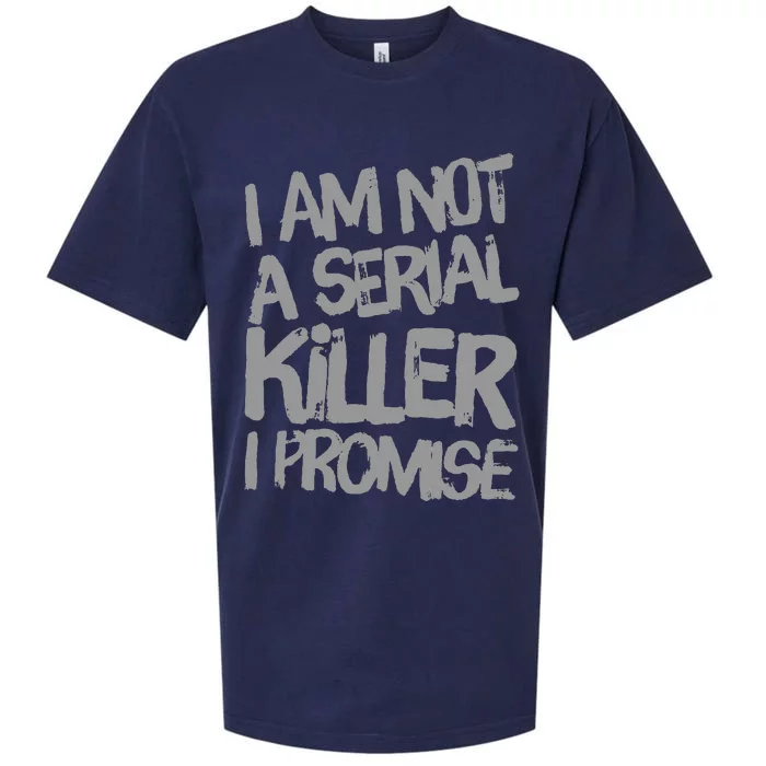 Funny Text Design Of I’M Not A Serial Killer I Promise Sueded Cloud Jersey T-Shirt