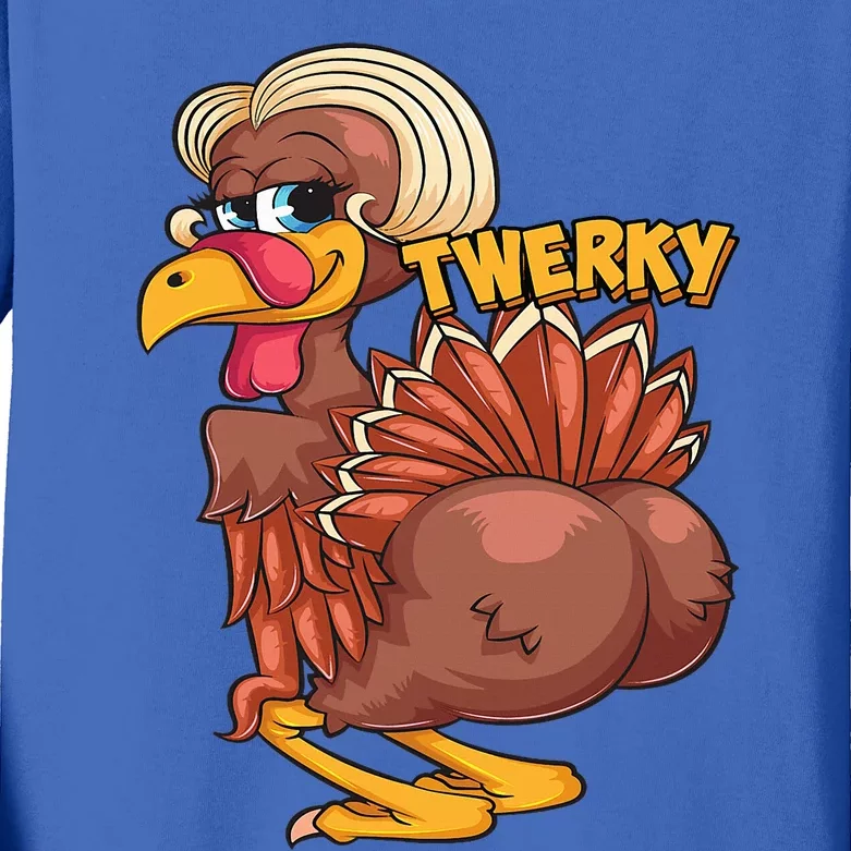 Funny Twerky Dance Cute Love Twerk Dancing Thanksgiving Gift Kids Long Sleeve Shirt