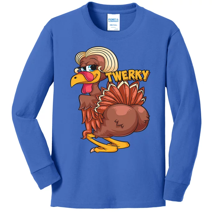 Funny Twerky Dance Cute Love Twerk Dancing Thanksgiving Gift Kids Long Sleeve Shirt