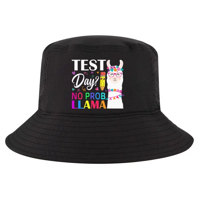 funny Test Day No Prob-llama Llama Teacher Cool Comfort Performance Bucket Hat