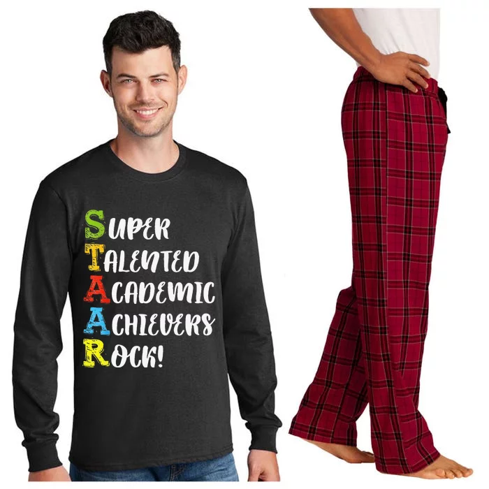 Funny Test Day Staar School Teacher Professor Testing Long Sleeve Pajama Set