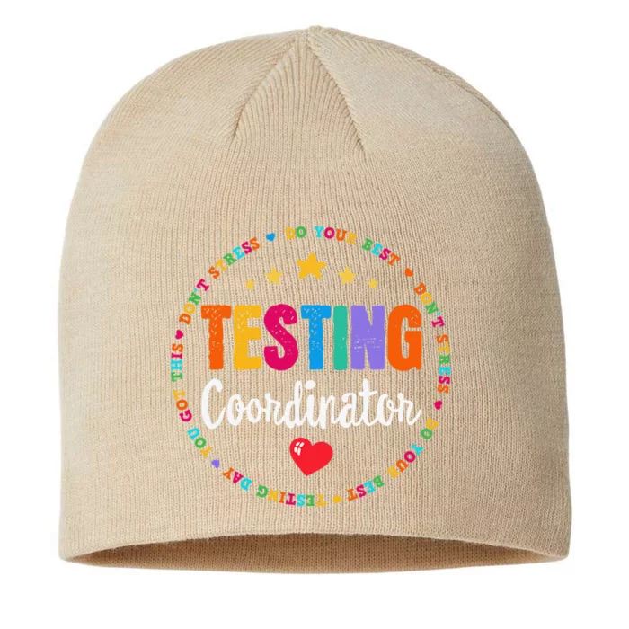 Funny Test Day Teacher Ideas School Testing Coordinator 8 1/2in Sustainable Knit Beanie