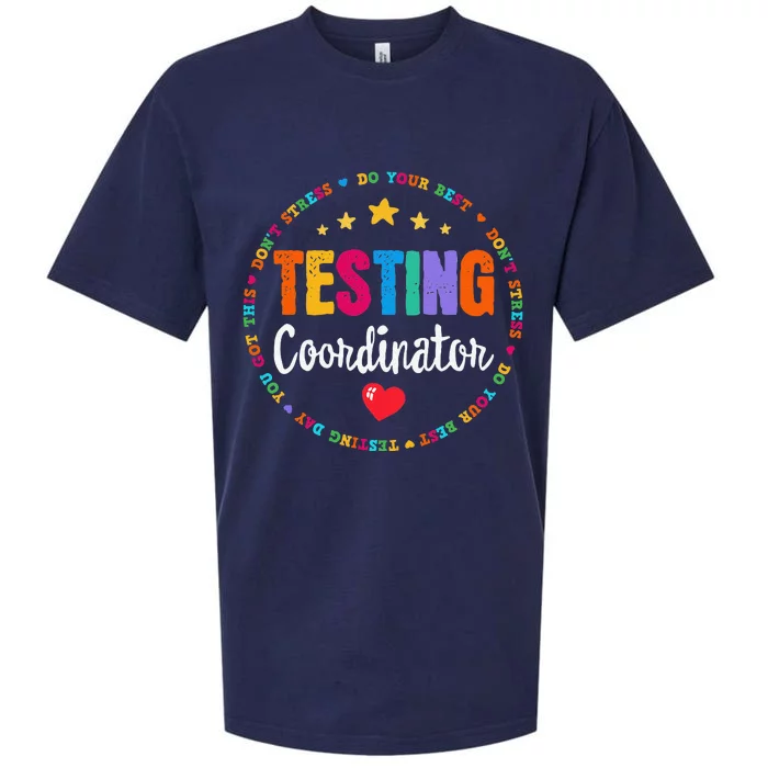 Funny Test Day Teacher Ideas School Testing Coordinator Sueded Cloud Jersey T-Shirt