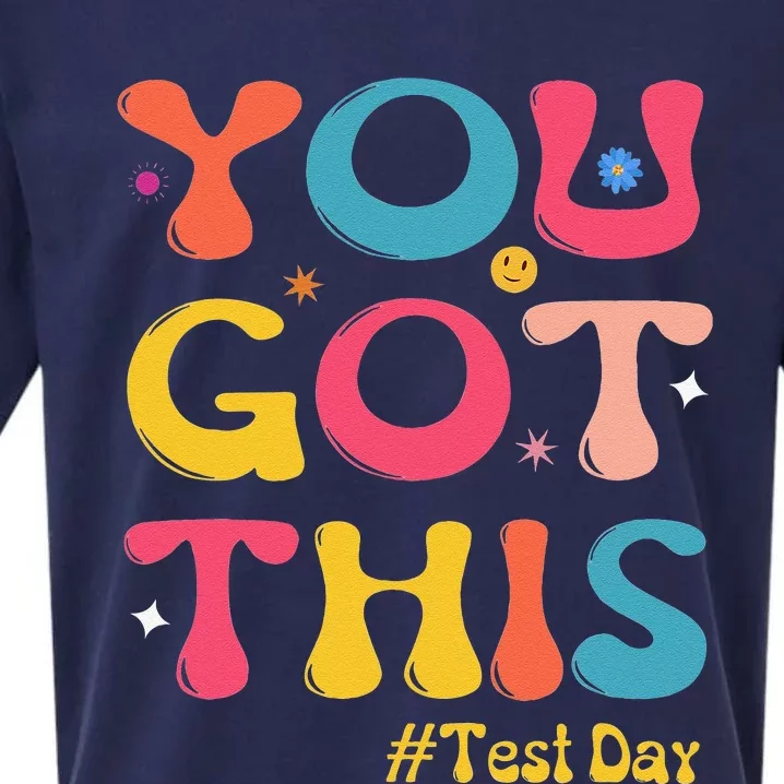 Funny Test Day Teachers Groovy You Got This Testing Sueded Cloud Jersey T-Shirt