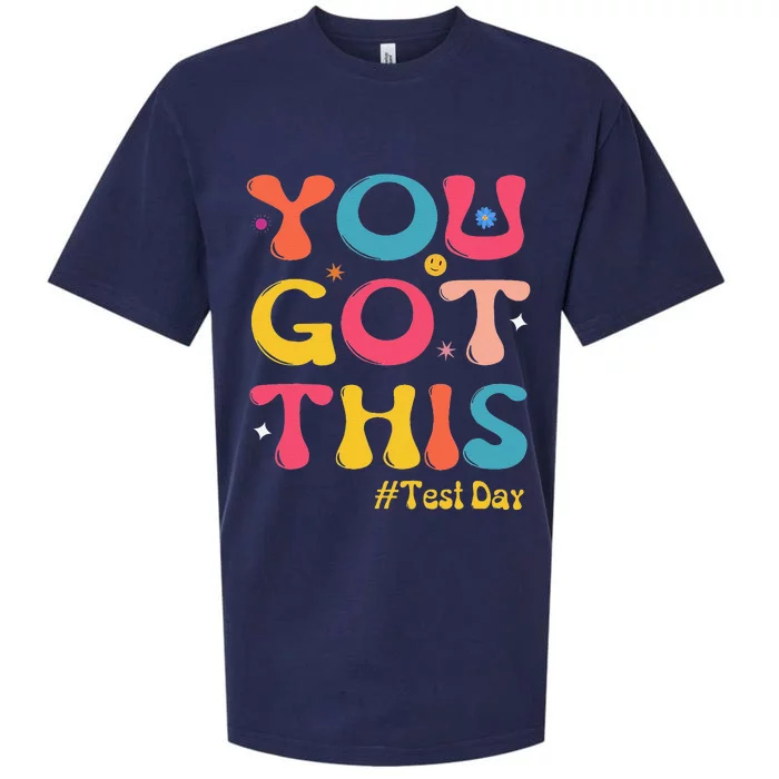 Funny Test Day Teachers Groovy You Got This Testing Sueded Cloud Jersey T-Shirt