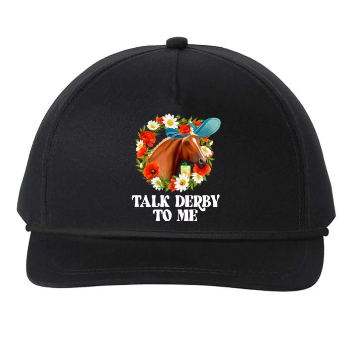 Funny Talk Derby To Me Horse Derby Racing Snapback Five-Panel Rope Hat