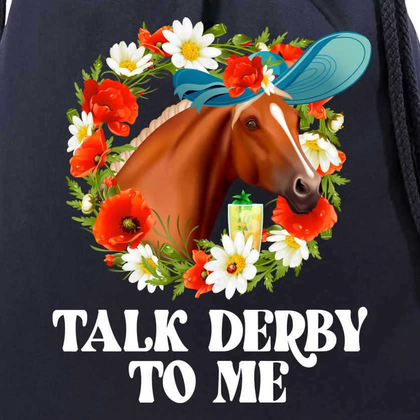 Funny Talk Derby To Me Horse Derby Racing Drawstring Bag