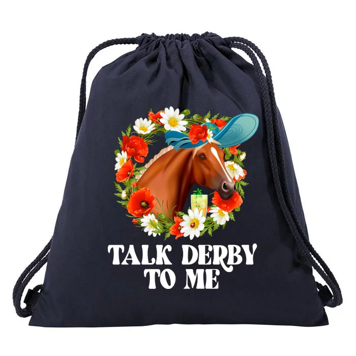 Funny Talk Derby To Me Horse Derby Racing Drawstring Bag