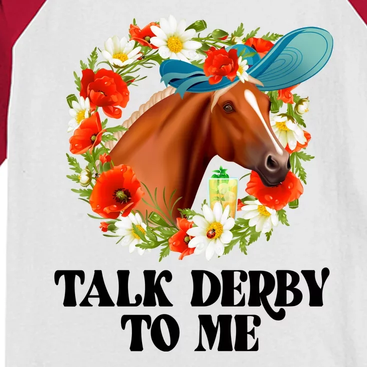 Funny Talk Derby To Me Horse Derby Racing Kids Colorblock Raglan Jersey