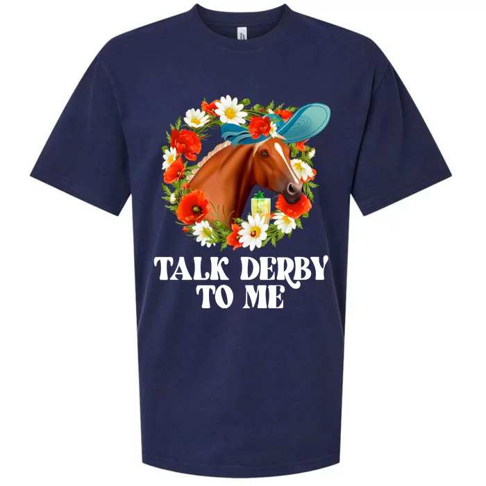 Funny Talk Derby To Me Horse Derby Racing Sueded Cloud Jersey T-Shirt