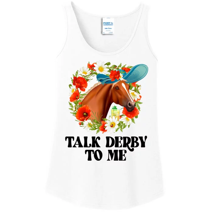 Funny Talk Derby To Me Horse Derby Racing Ladies Essential Tank