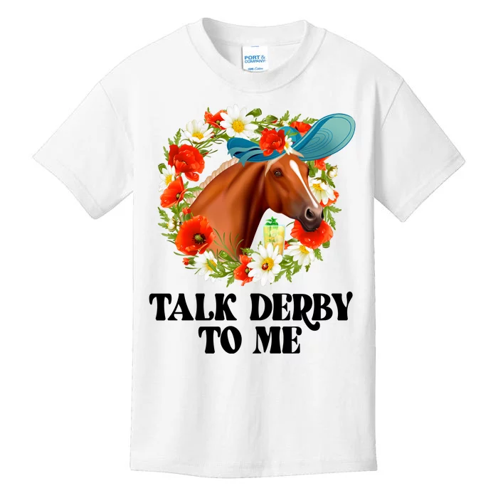 Funny Talk Derby To Me Horse Derby Racing Kids T-Shirt