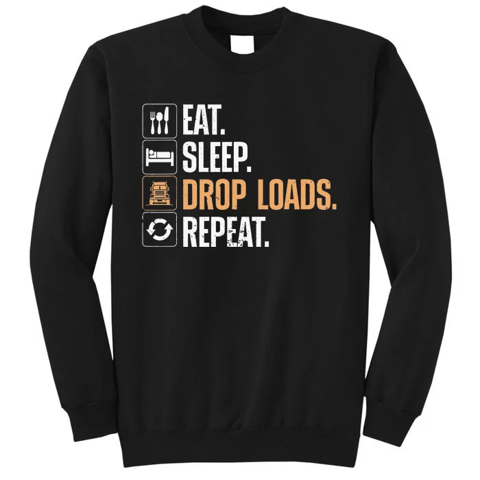 Funny Truck Driver Dad Trucking Mechanic Trucker Tall Sweatshirt