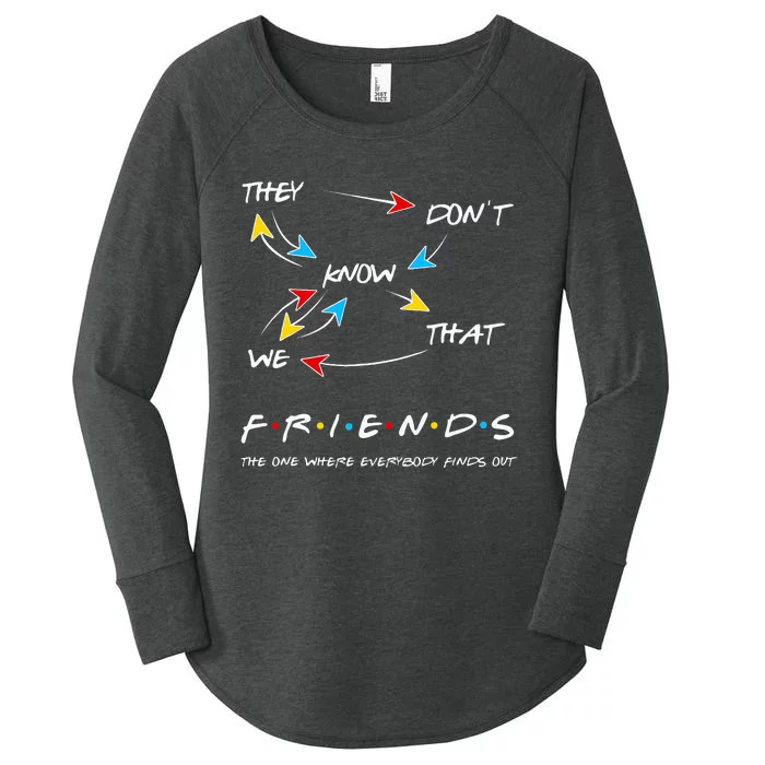 Friends They Don't Know That We Know They Know We Know Women's Perfect Tri Tunic Long Sleeve Shirt