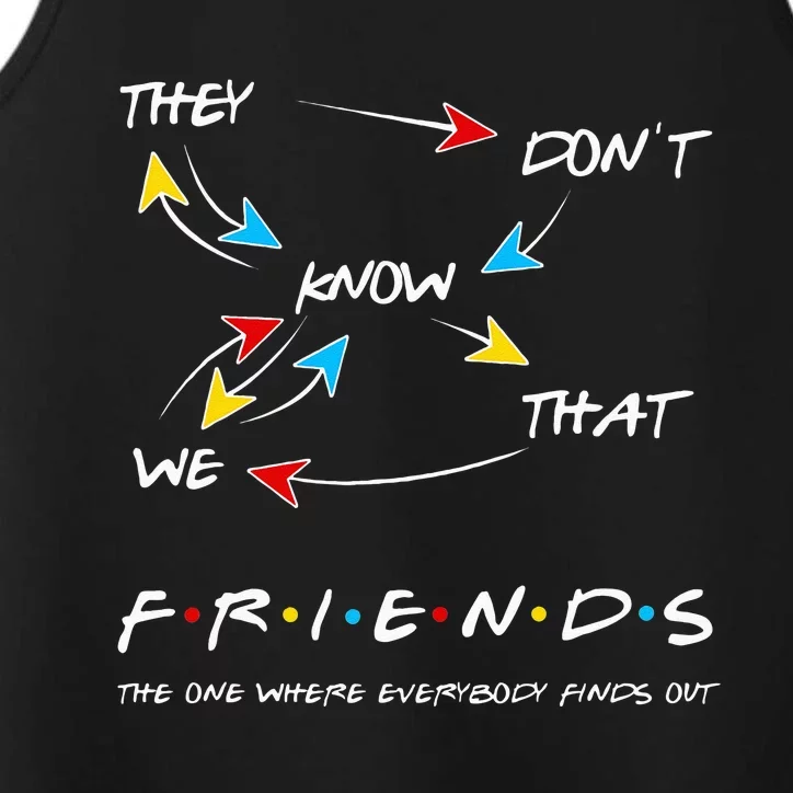 Friends They Don't Know That We Know They Know We Know Performance Tank