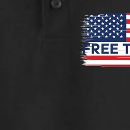 Free Trump Distressed Flag Dry Zone Grid Performance Polo