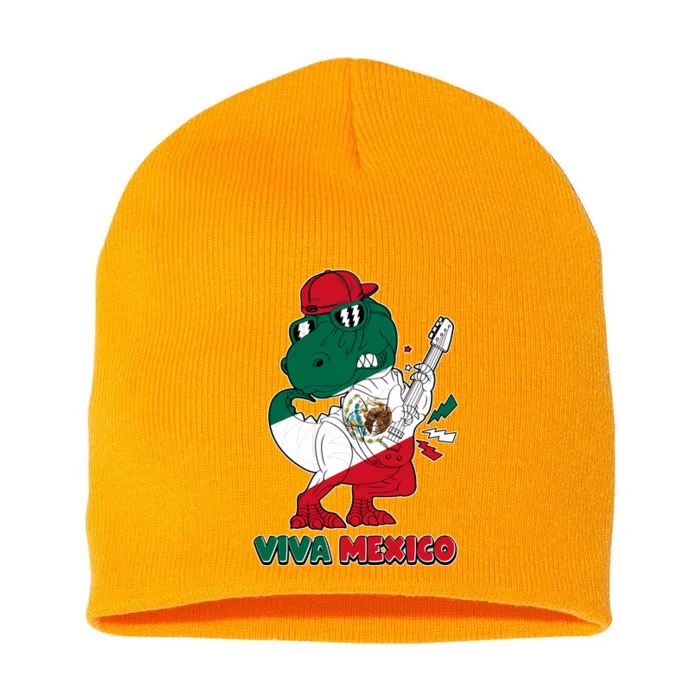 Funny Trex Dinosaur Viva Mexico Short Acrylic Beanie