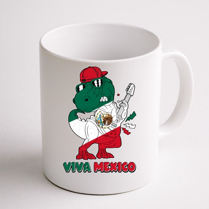 Funny Trex Dinosaur Viva Mexico Front & Back Coffee Mug