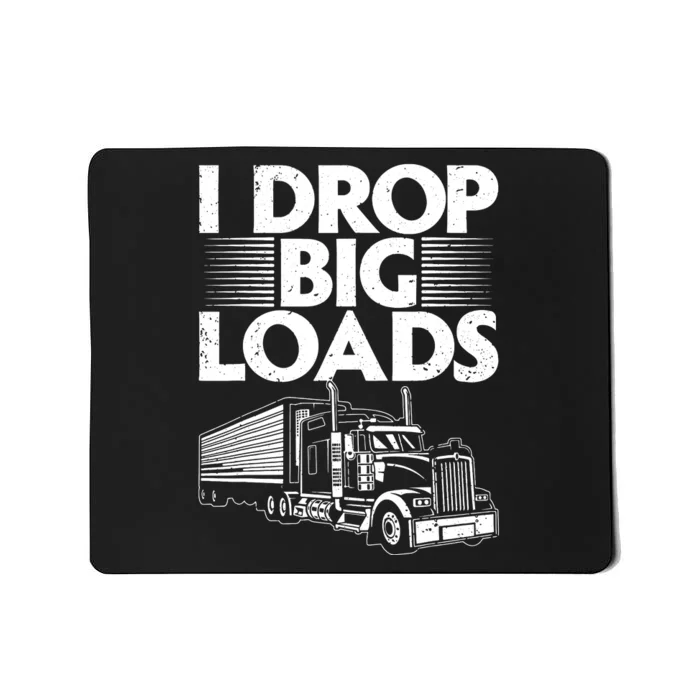 Funny Trucker Design For Women Semi Truck Driver Lover Mousepad