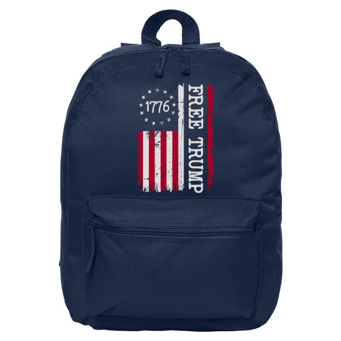 Free Trump Destressed 1776 Betsy Ross USA Flag 16 in Basic Backpack