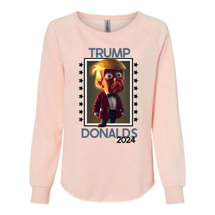 Funny Trump Donalds Vote 2024 Election Great Gift Womens California Wash Sweatshirt