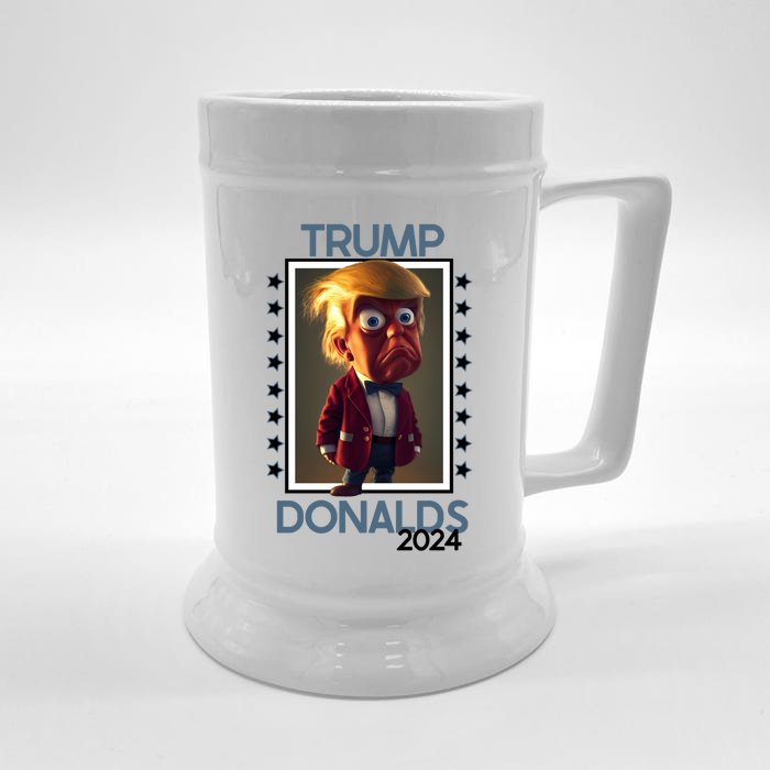 Funny Trump Donalds Vote 2024 Election Great Gift Front & Back Beer Stein