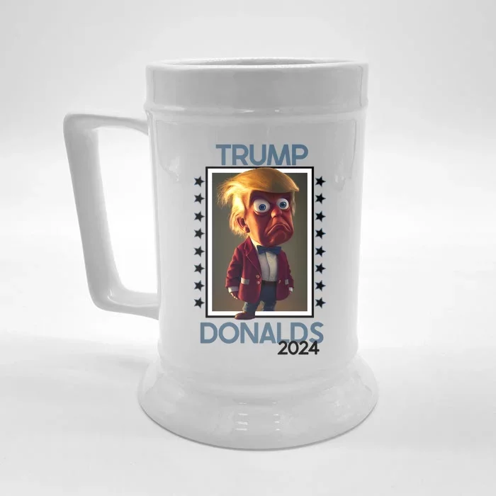 Funny Trump Donalds Vote 2024 Election Great Gift Front & Back Beer Stein